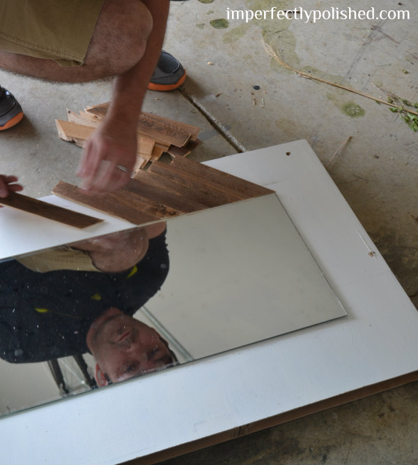 DIY Wood Mirror Frame Imperfectly Polished
