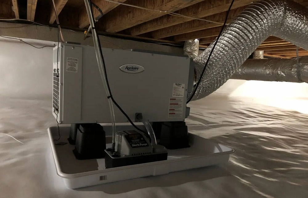 Use a crawl space dehumidifier to deal with your crawl space air