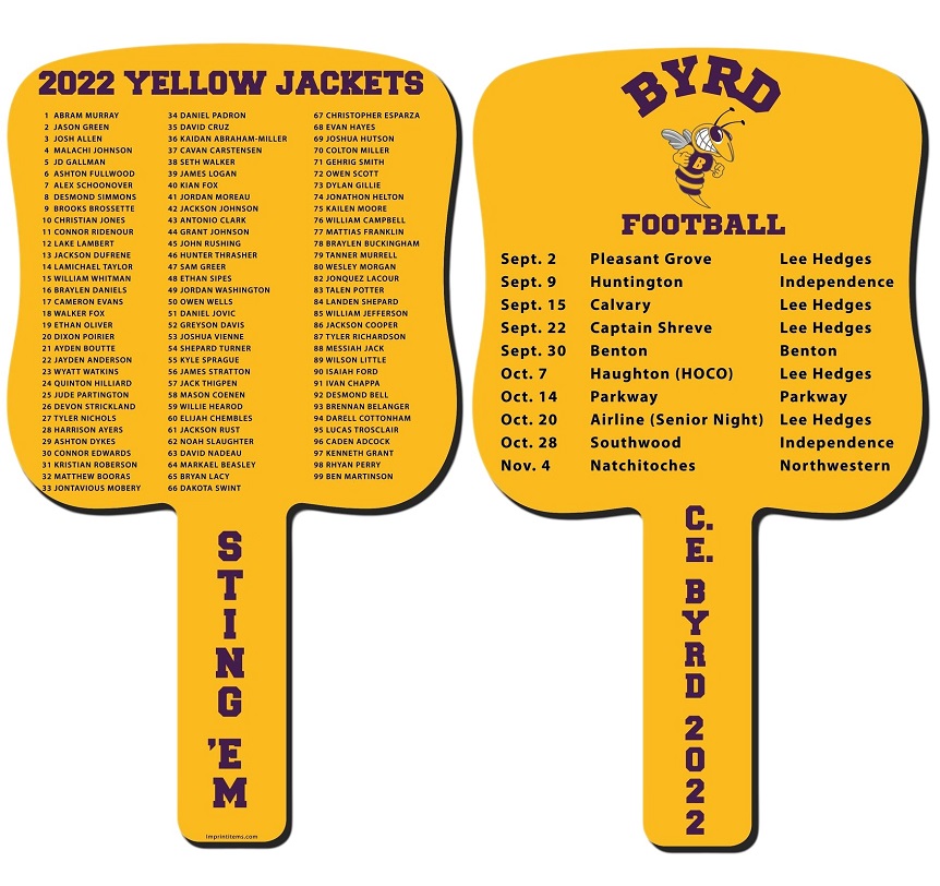 Sports Team Schedule Plastic Rally Fans / Hand Fan Item AP120244