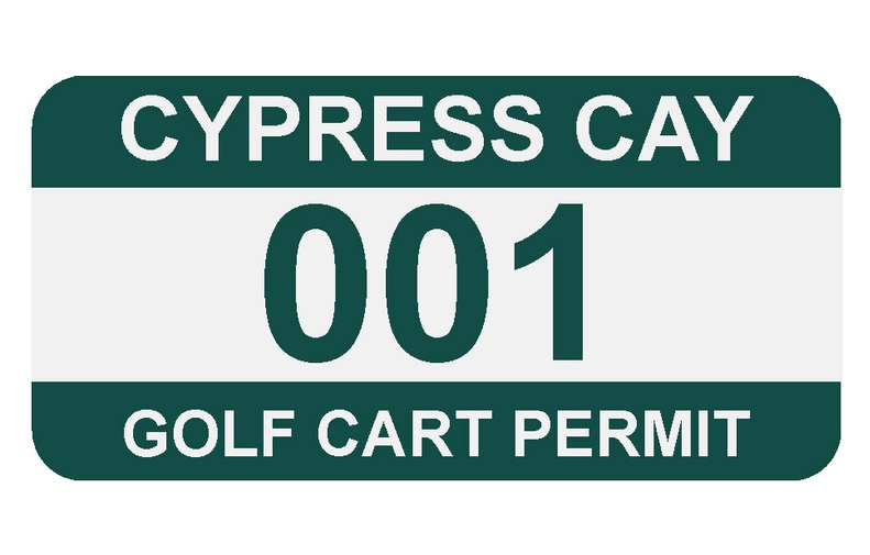 Golf Cart, ATV/UTV Registration Permits and Labels