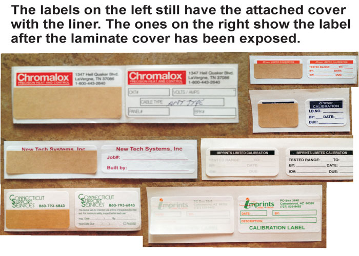 Custom SelfLaminating Calibration Labels & Vinyl Stickers