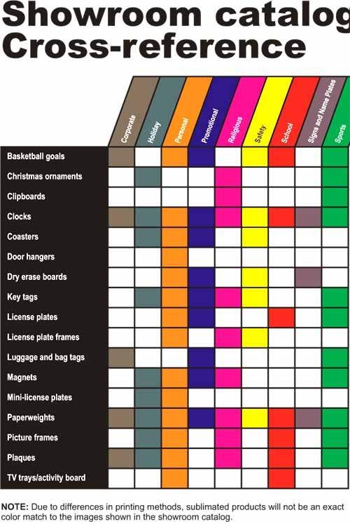 Designs For You 1 Cross Reference Table
