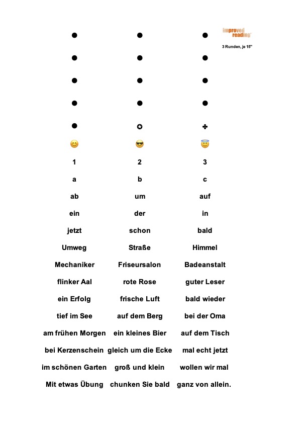 Fixation Exercise Improved Reading