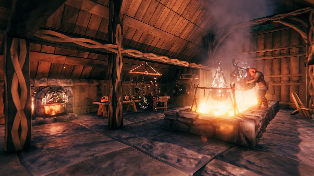Treasure, feasts, dark wood and stone Valheim shares launch date for