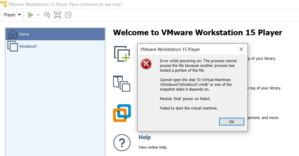 How to fix “Module ‘disk’ power on failed” VMware in2wp