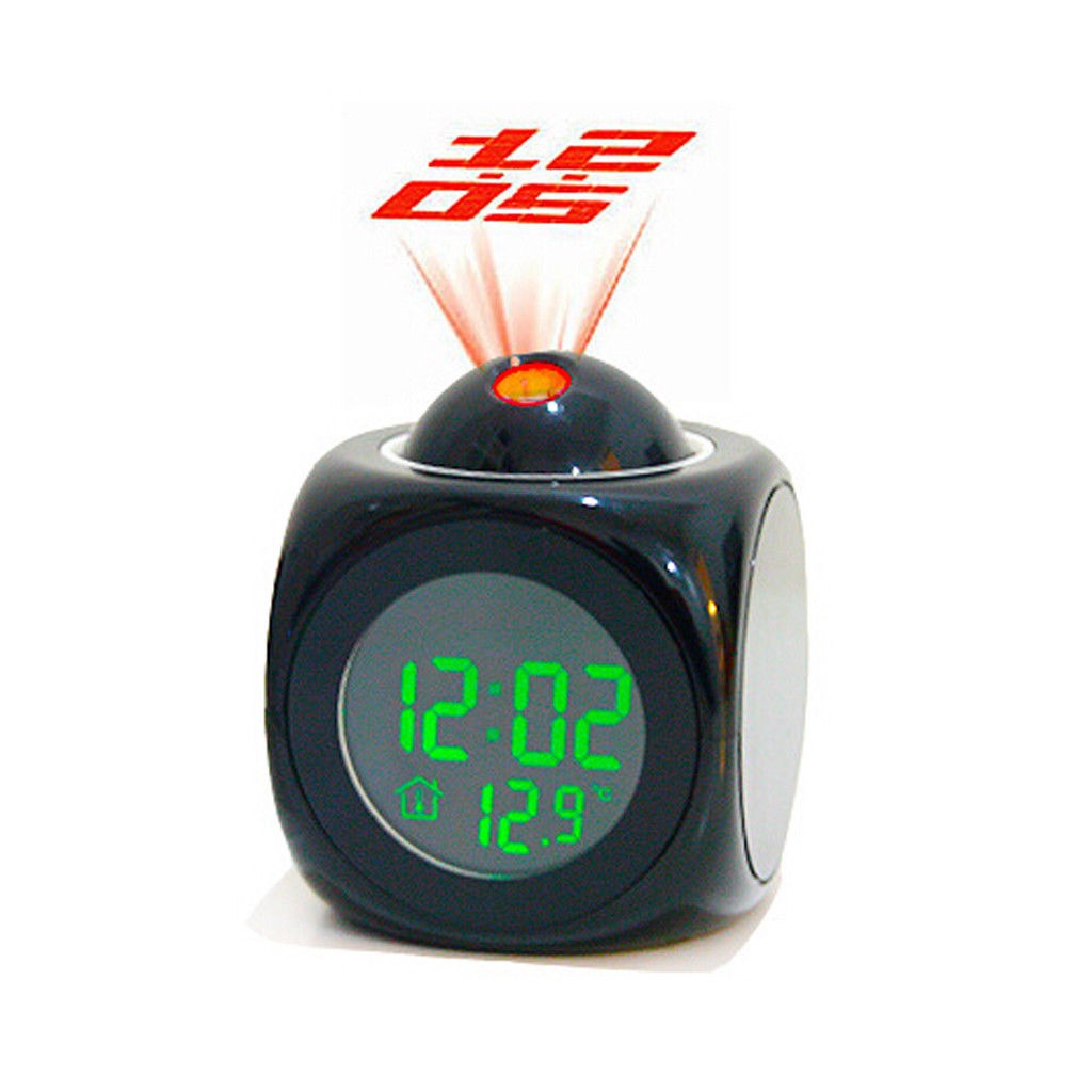 LCD Talking Projection Alarm Clock Time and Temperature Display