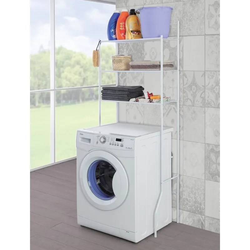 Scaffale Sopra Lavatrice Acciao Bianco Con 3 Ripiani Salvaspazio eBay