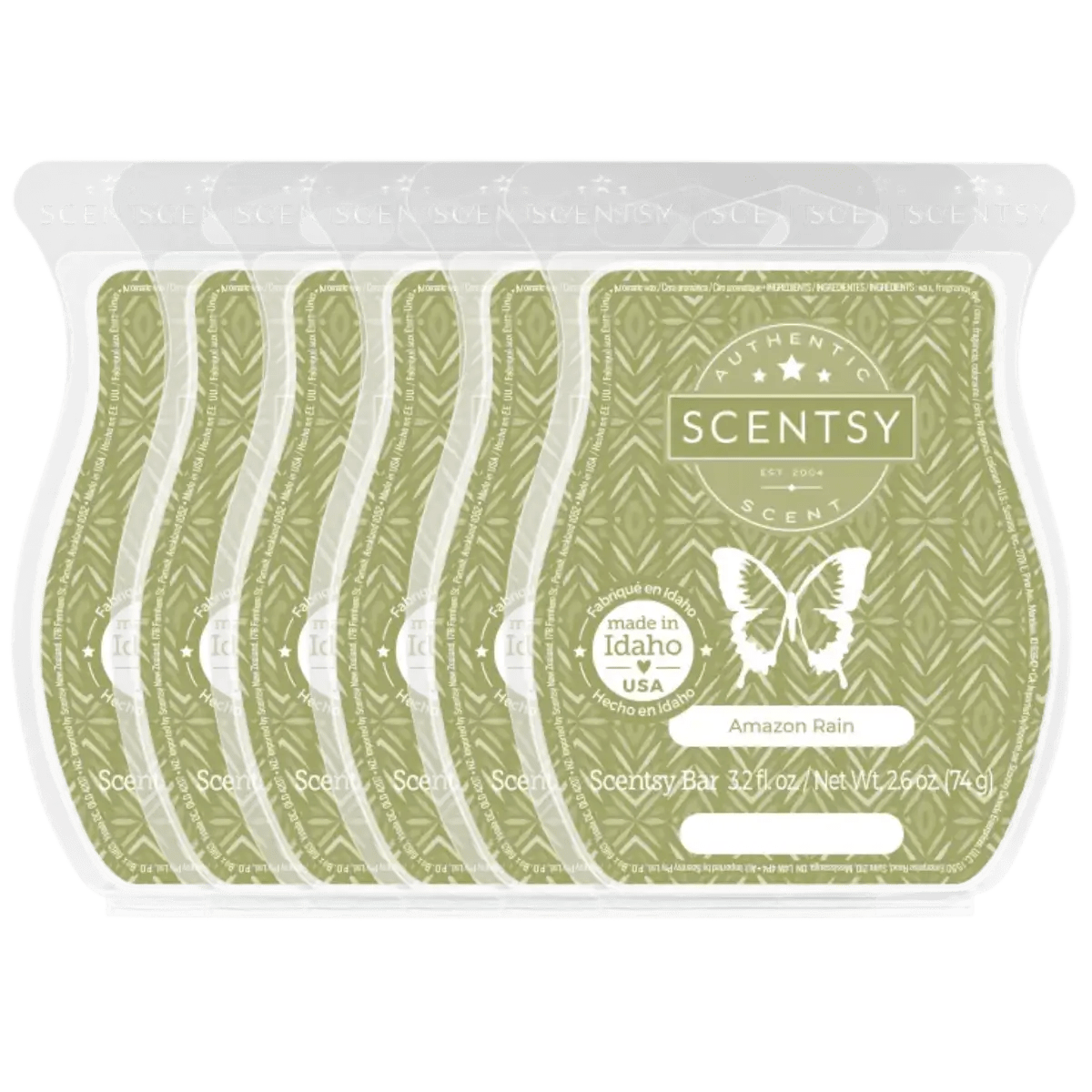 Amazon Rain 6 Scentsy Bar Wax Bundle