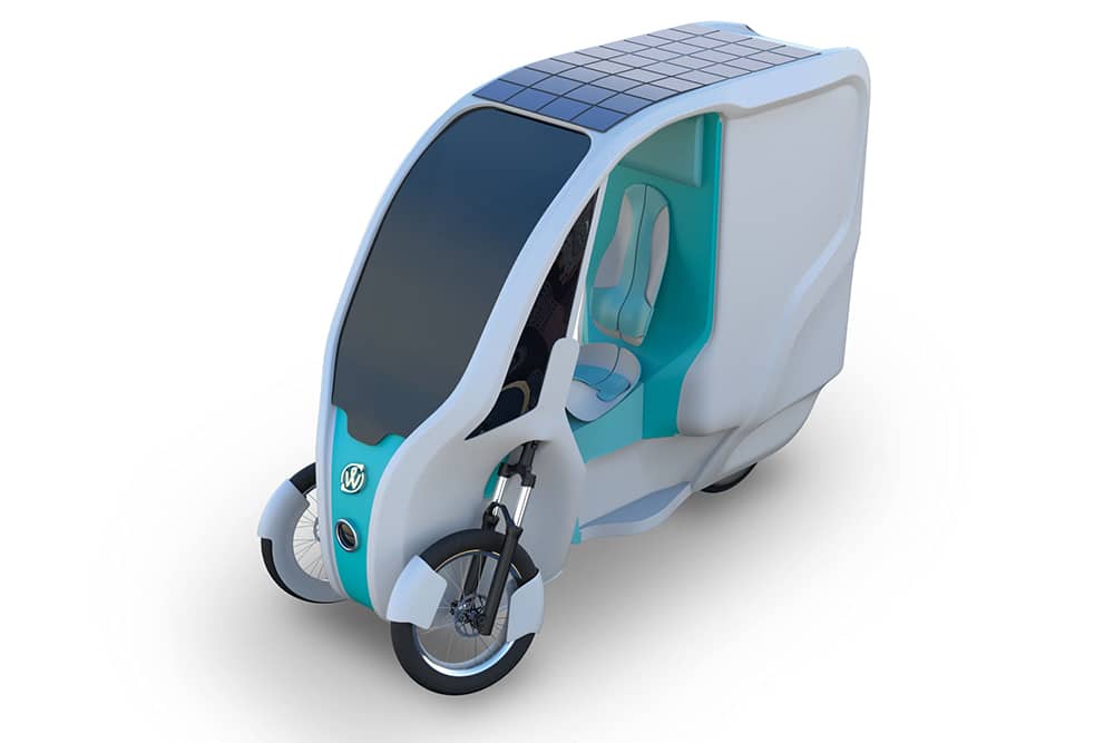 Wello Family, an electric tricycle powered by the SUN Inceptive Mind