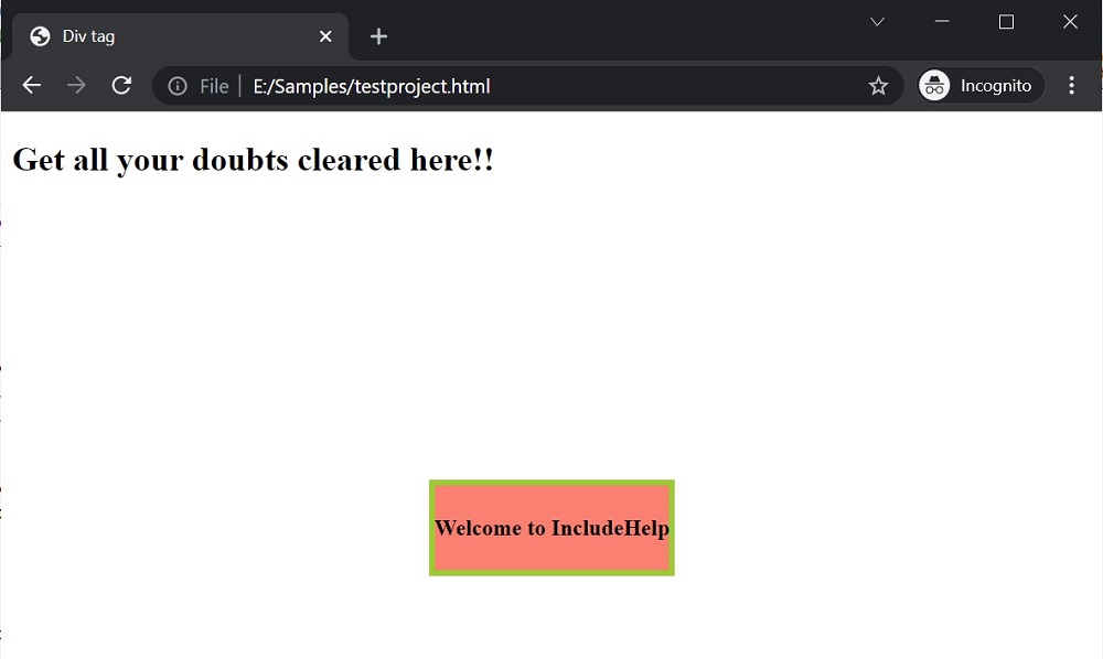How do I center tag using CSS?