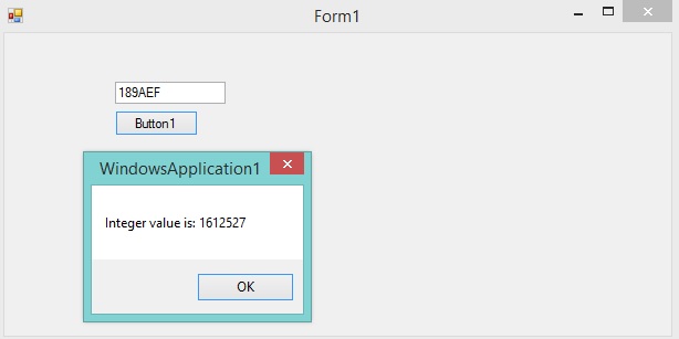 Convert Hexadecimal String to Decimal (Integer