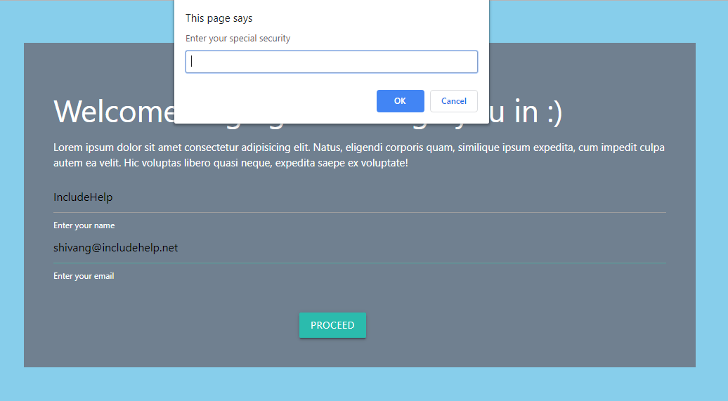 Dialog Boxes in JavaScript