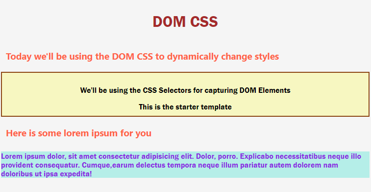 JavaScript DOM CSS JavaScript DOM CSS