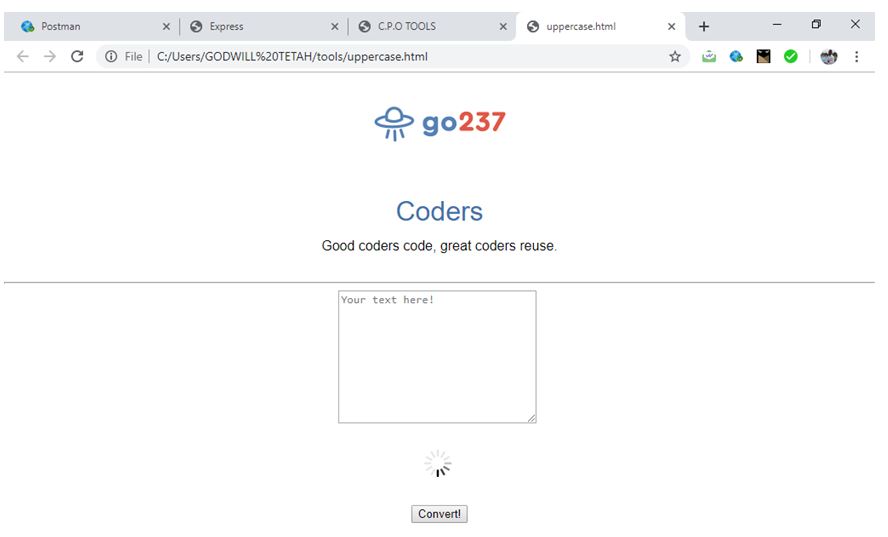 Lowercase to Uppercase Converter JavaScript Tool  App Project