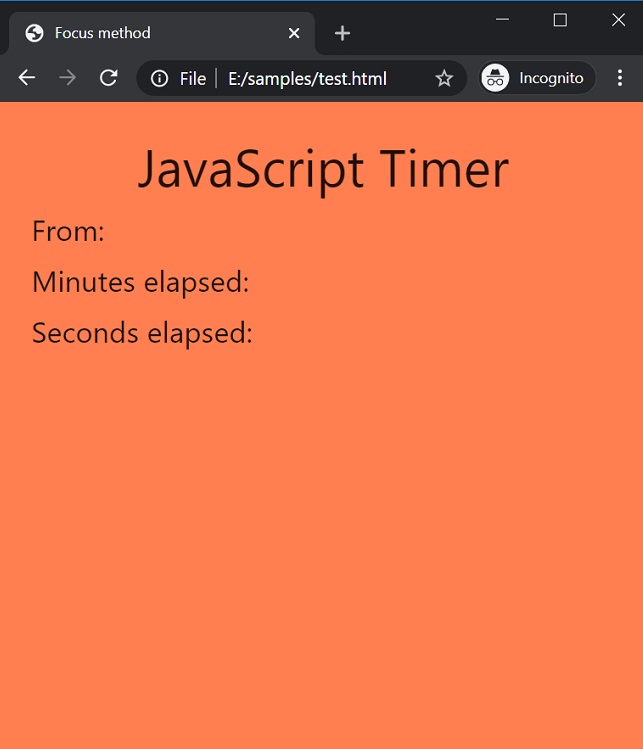 JavaScript Timer