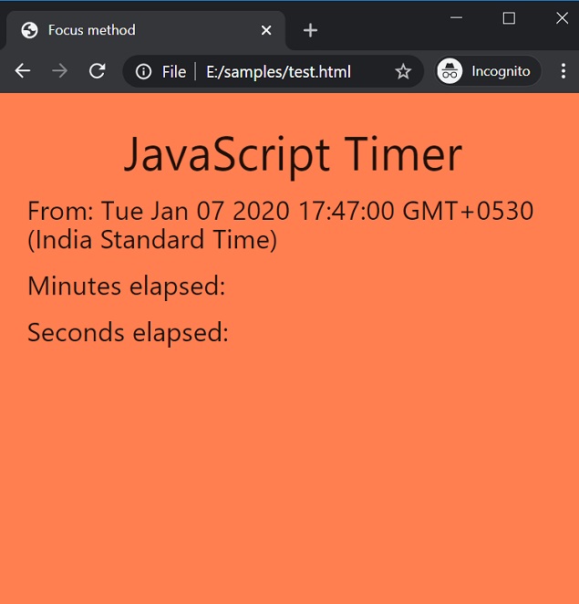 JavaScript Timer
