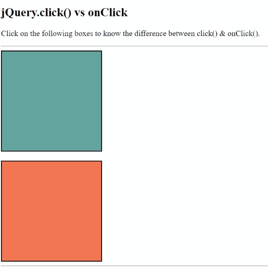 jQuery click() vs. onclick