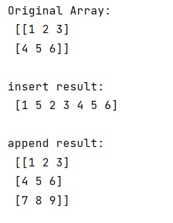Python - Difference between numpy.insert() and numpy.append() functions