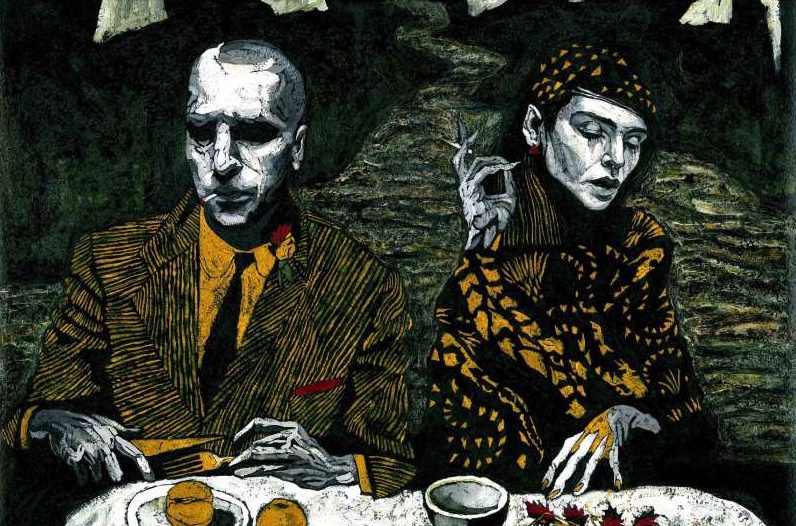 Amperio Bosque Lijadoras egg tempera on paper sorpresa explosión Muelle