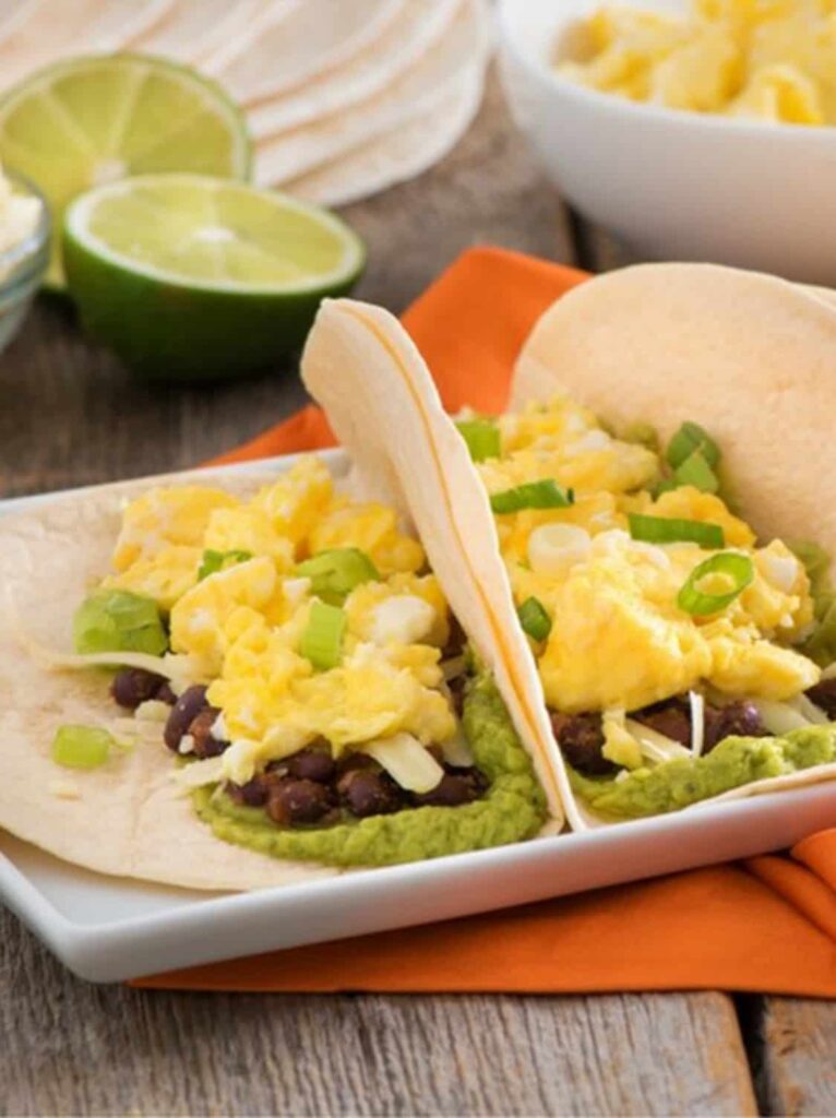 Black Bean & Scrambled Egg Breakfast Tacos American Egg Board