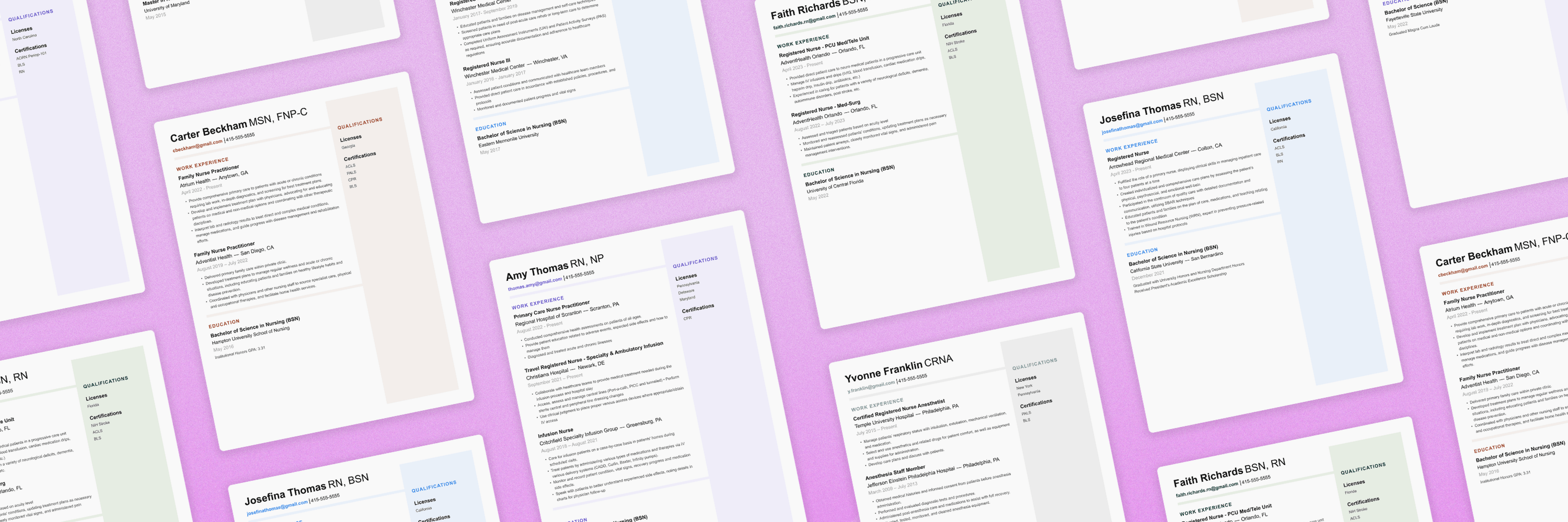 Nursing Resume & CV Examples Incredible Health