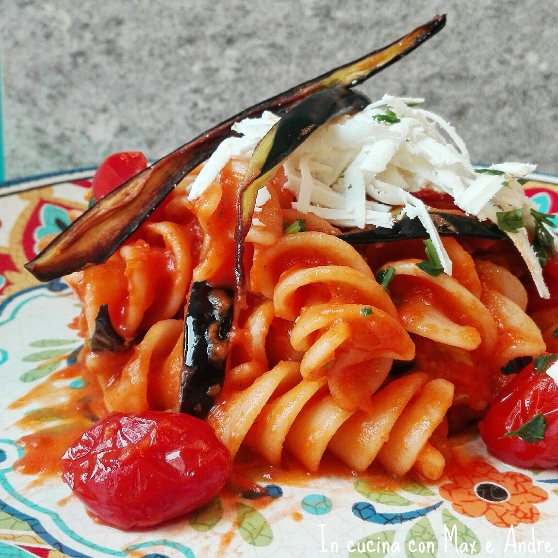 Fusilli giganti alla Norma Il gusto di Andre