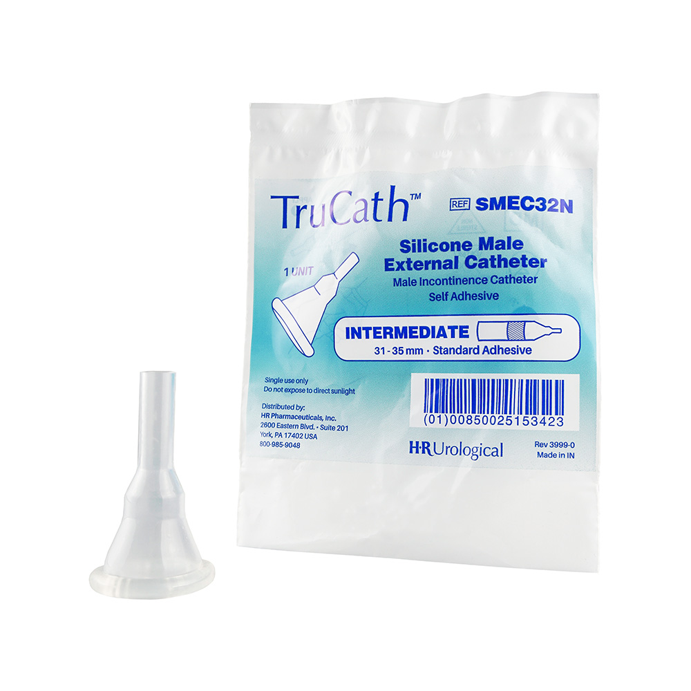 TruCath Silicone Male External Catheter with Standard Adhesive at