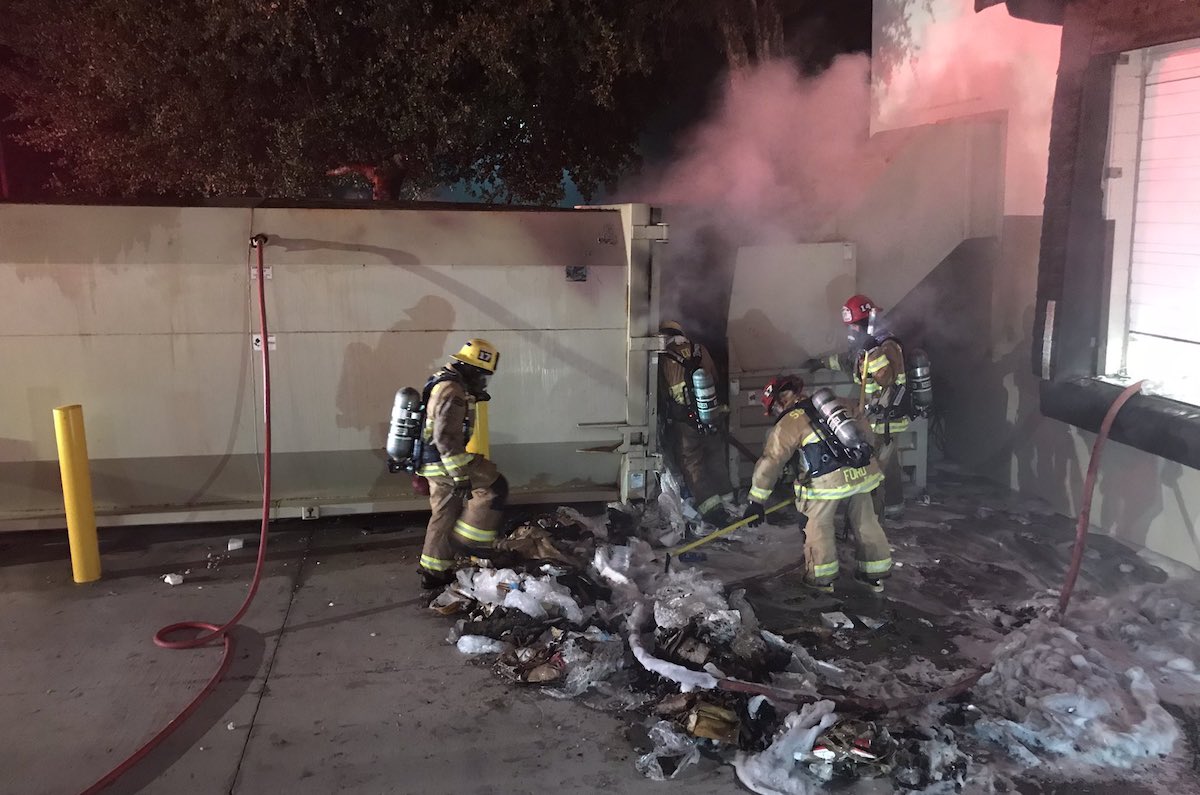 Goleta Trash Compactor Catches Fire Early Morning Monday The Santa