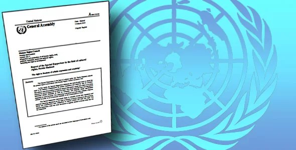 UN report on the right to artistic expression and creation Index on