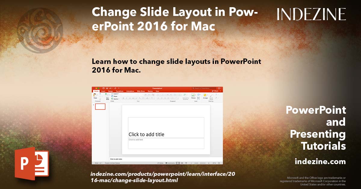 Change Slide Layout in PowerPoint 2016 for Mac