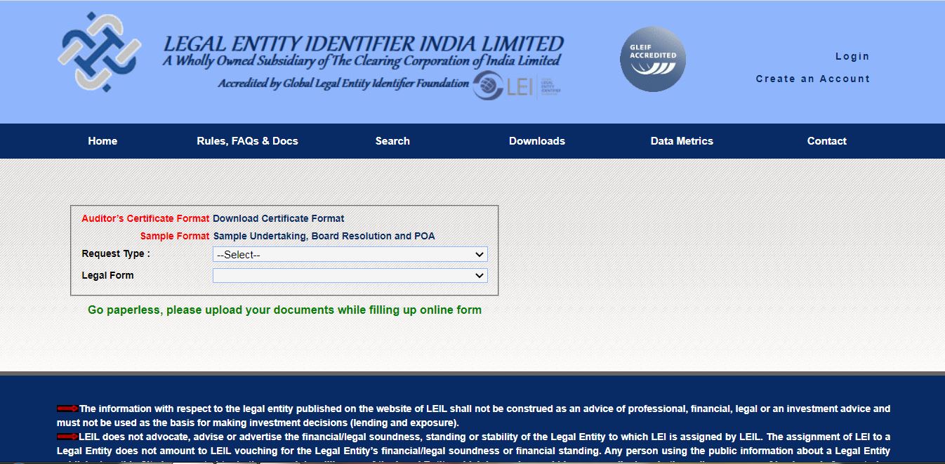 Legal Entity Identifier for Large Value Transactions IndiaFilings