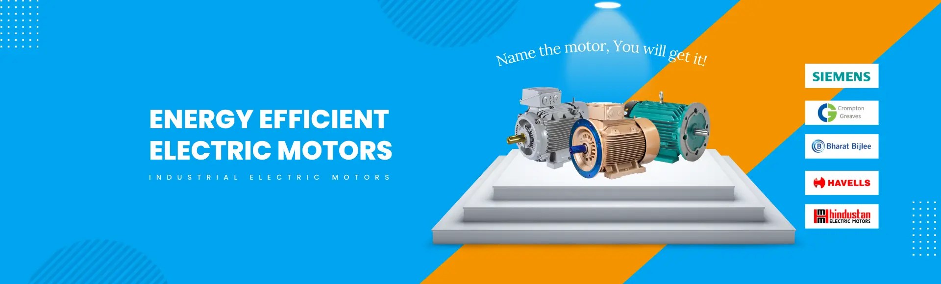 Electric Motor Dealer Crompton, Siemens, Bharat Bijalee & Havells