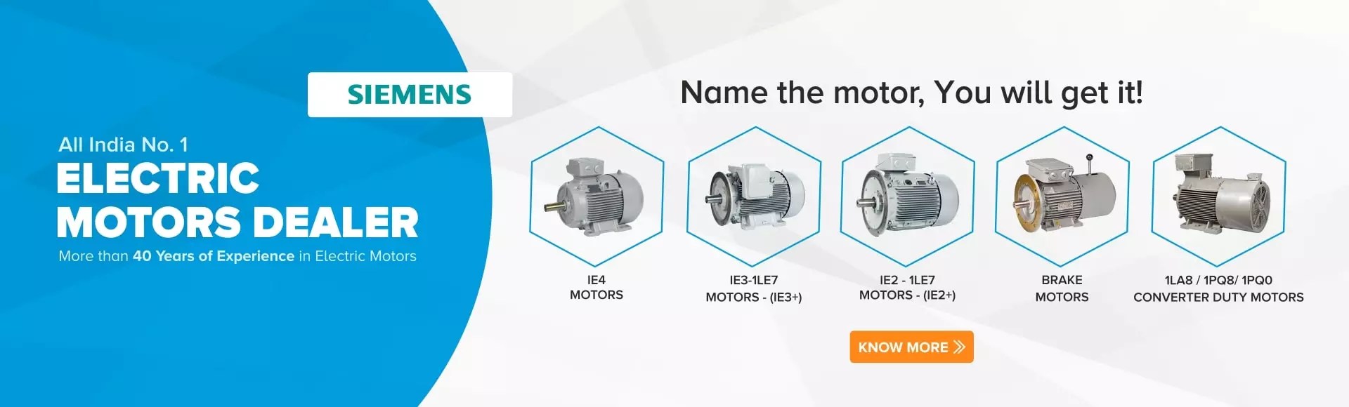 Electric Motor Dealer Crompton, Siemens, Bharat Bijalee & Havells