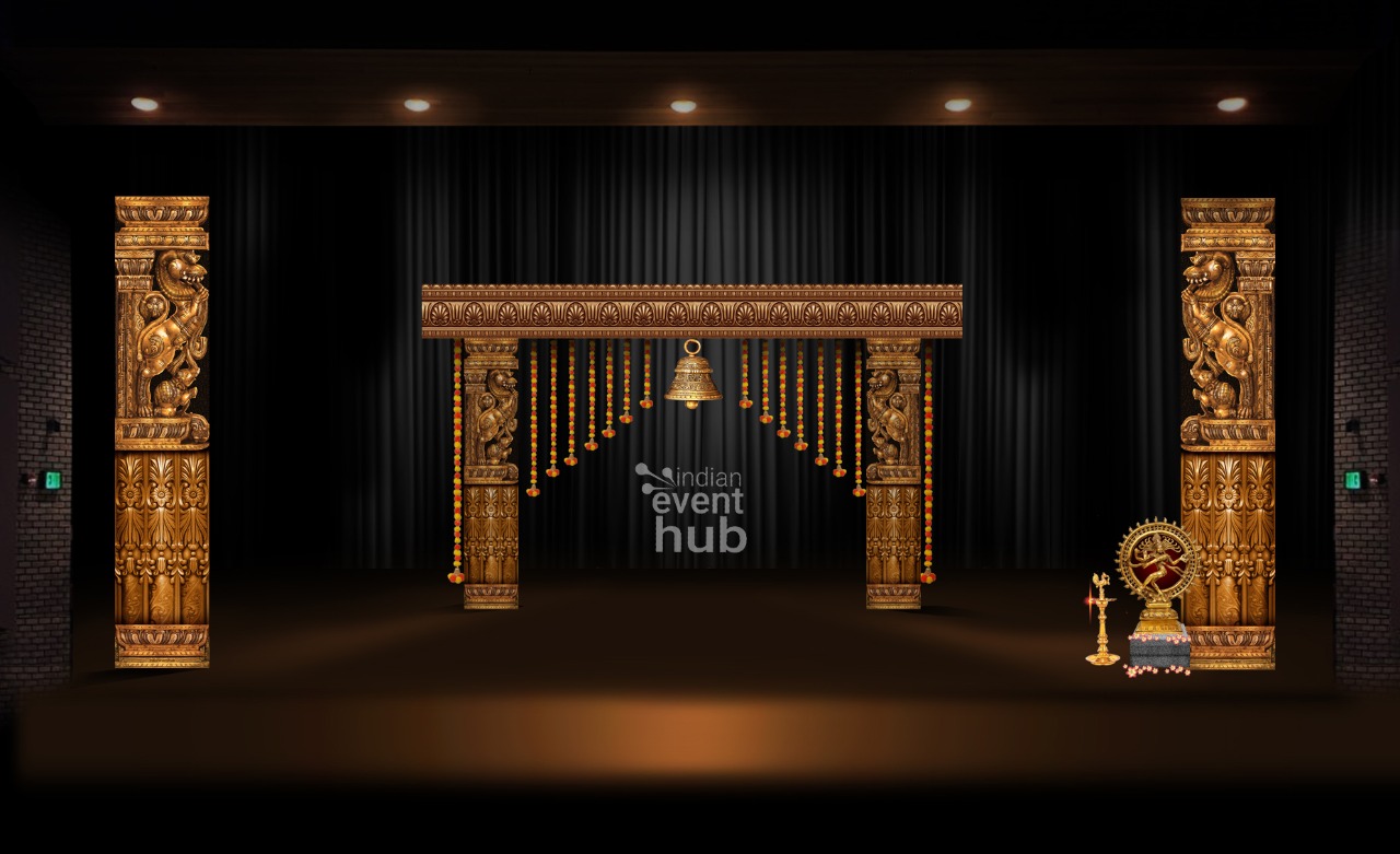 Vinyl Pillar Banner colum for Indian event stage decorations