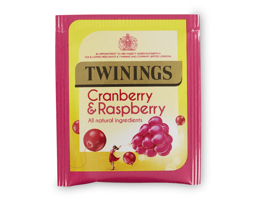 Twinings Cranberry and Raspberry 4 boxes, 20 Envelope tea bags per box