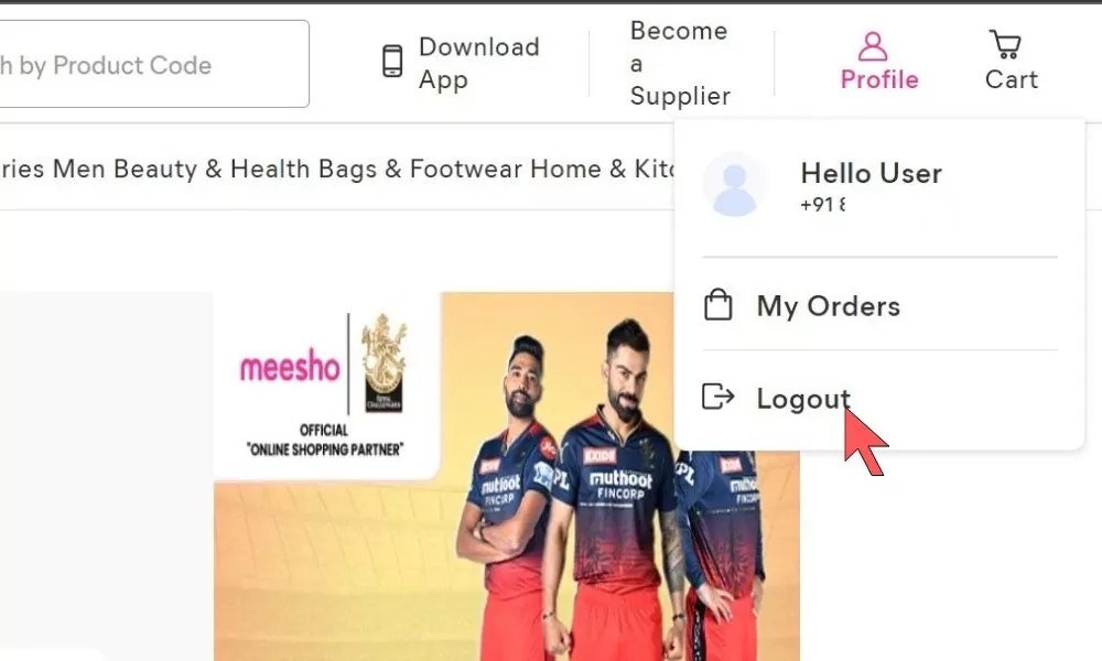 How To Logout Out Of Your Account On Meesho App & Browser Indian Tech
