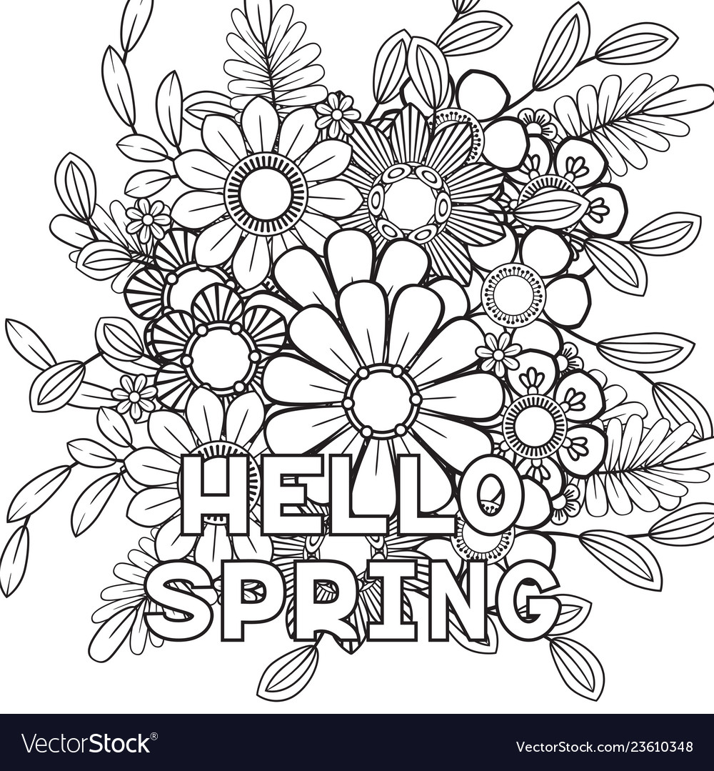 Spring Break Coloring Sheets