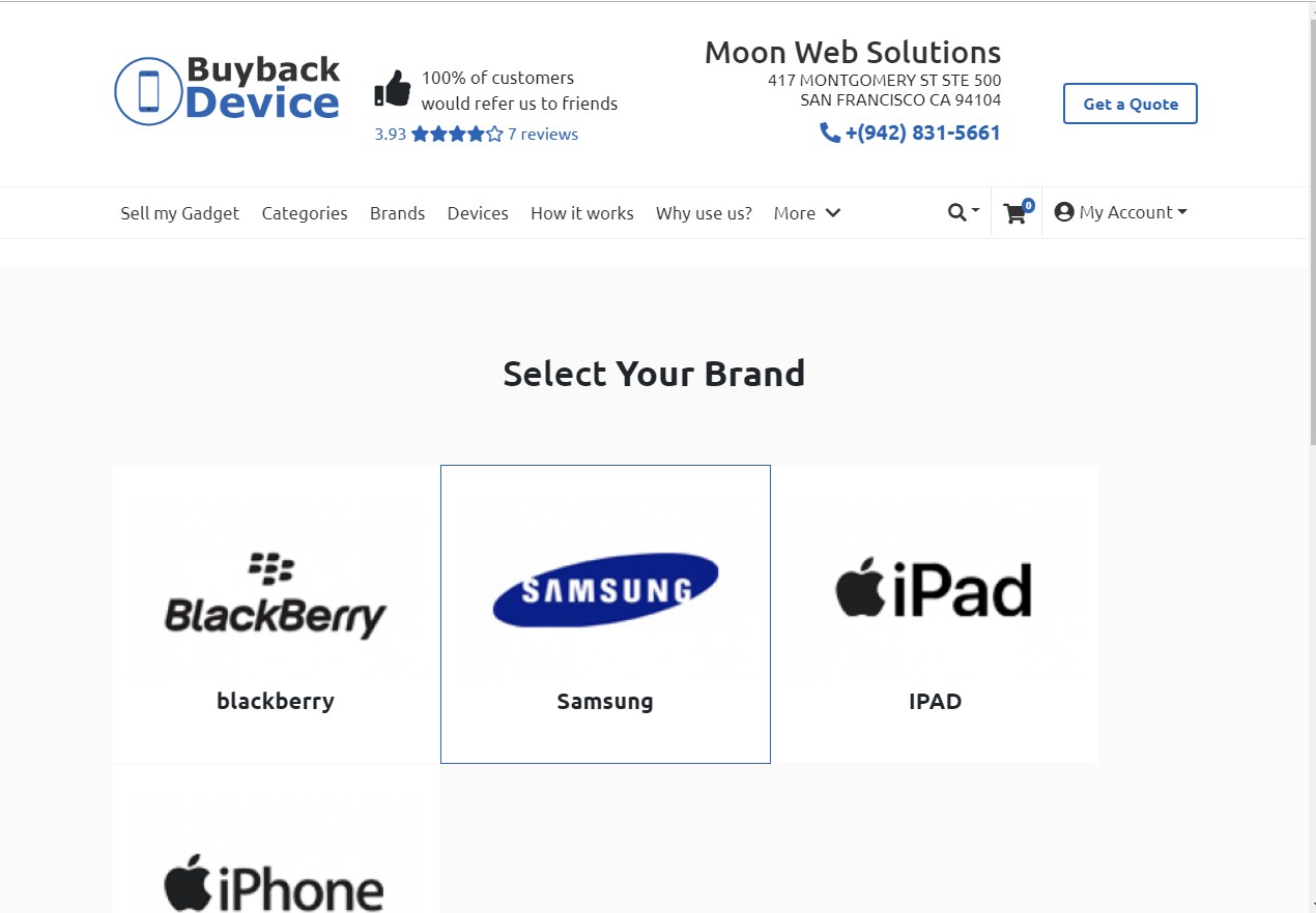 Cell Phone Buyback site Demo Electronics Buyback Script