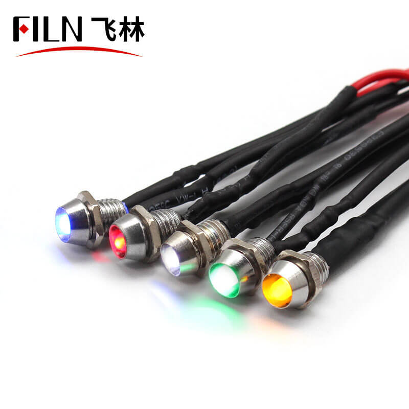 8mm LOW price low voltage led metal indicator light