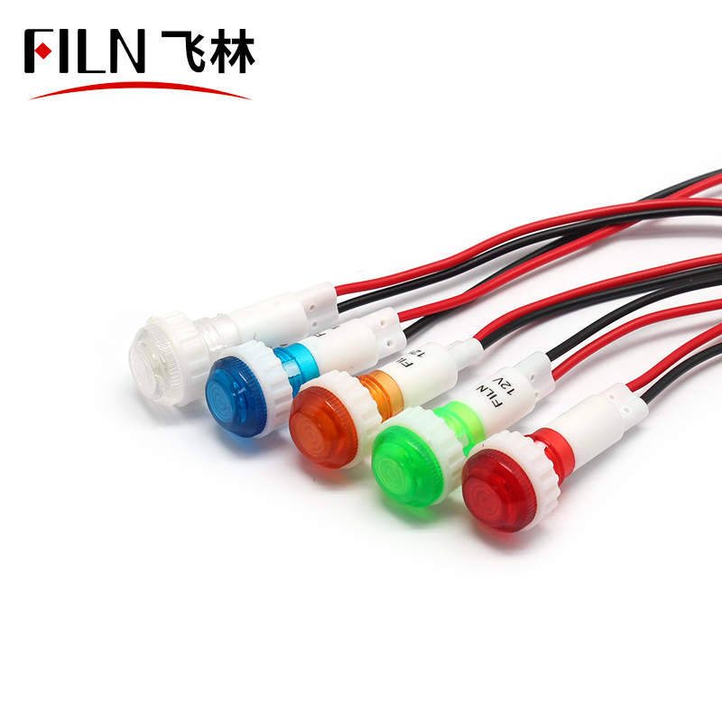 FILN 10MM 12v Incandescent indicator Light Plastic Indicator Lights
