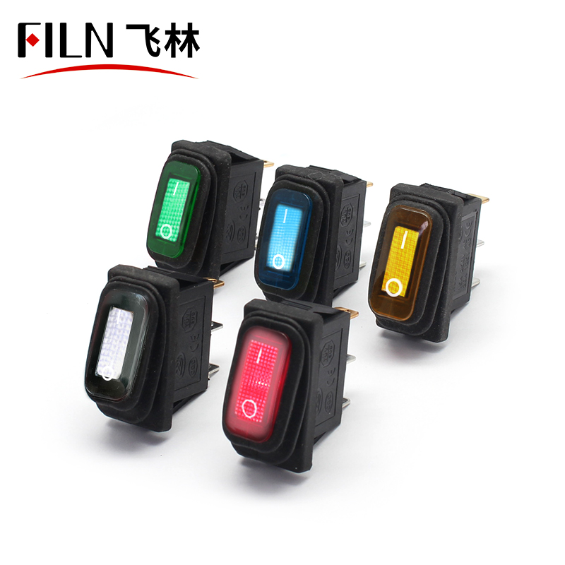 white 120v 16a kcd3102n light waterproof rocker switch indicatorlight