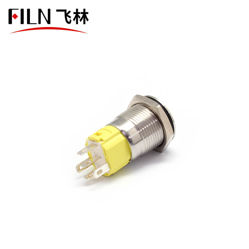 FILN 16MM Waterproof IP67 UL 110v Double Pole Power Push Button Switch