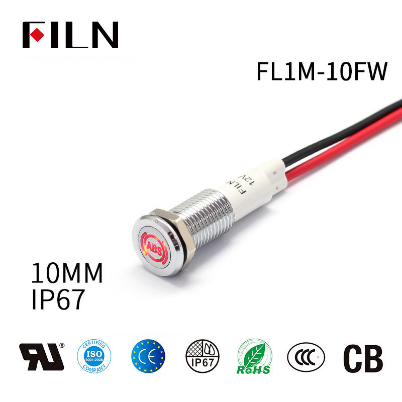 Alternator indicator light Red ABS indicator light