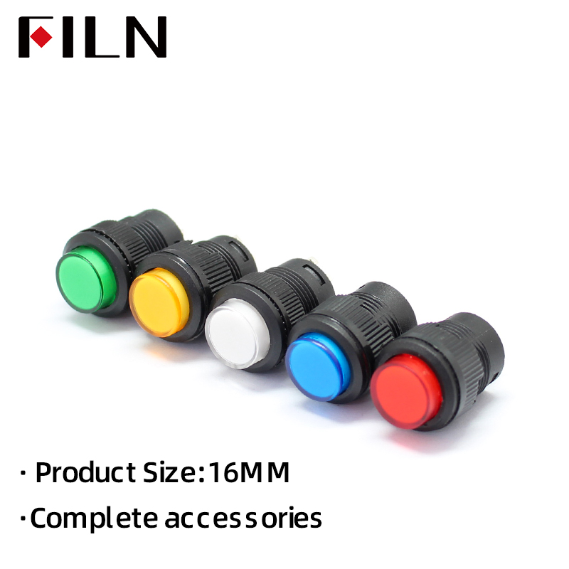 16MM 12V Latching R16 503AD Push Button Switch