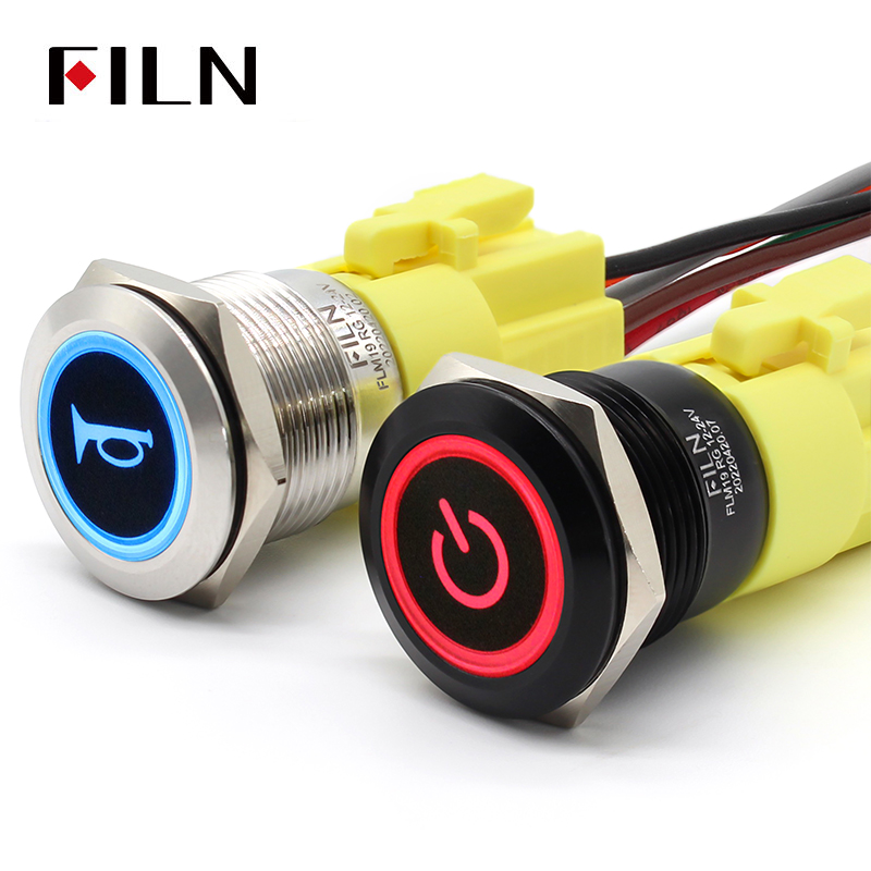 Push Button Starter Switches Custom Symbols and 19MM Size