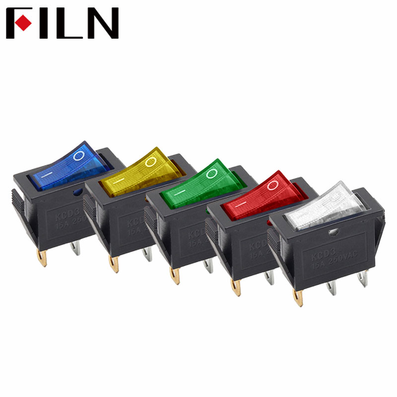 FILN 12v Light Switch in Multiple Colors Uses LED Lamp Beads