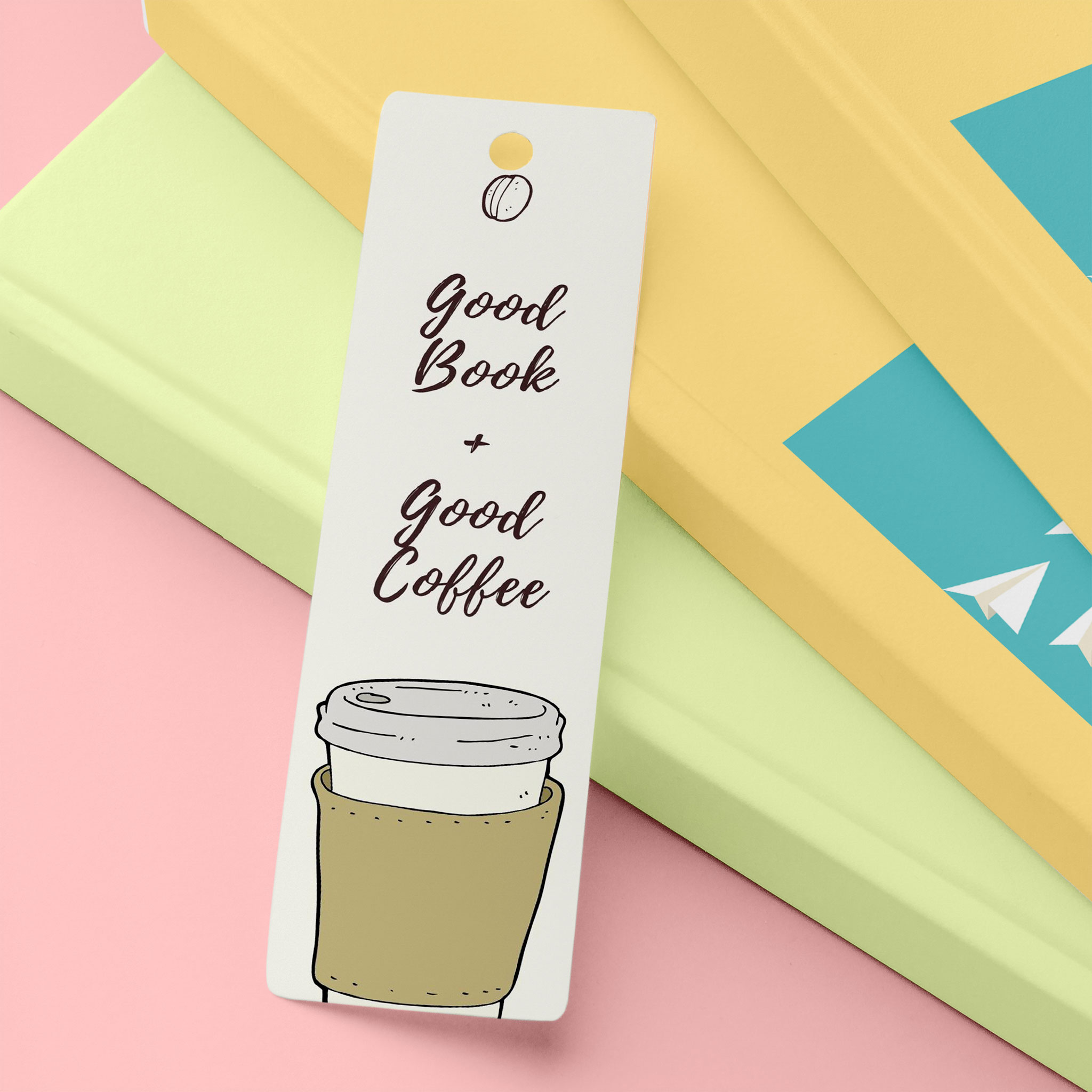Coffee Theme Bookmark Personalized