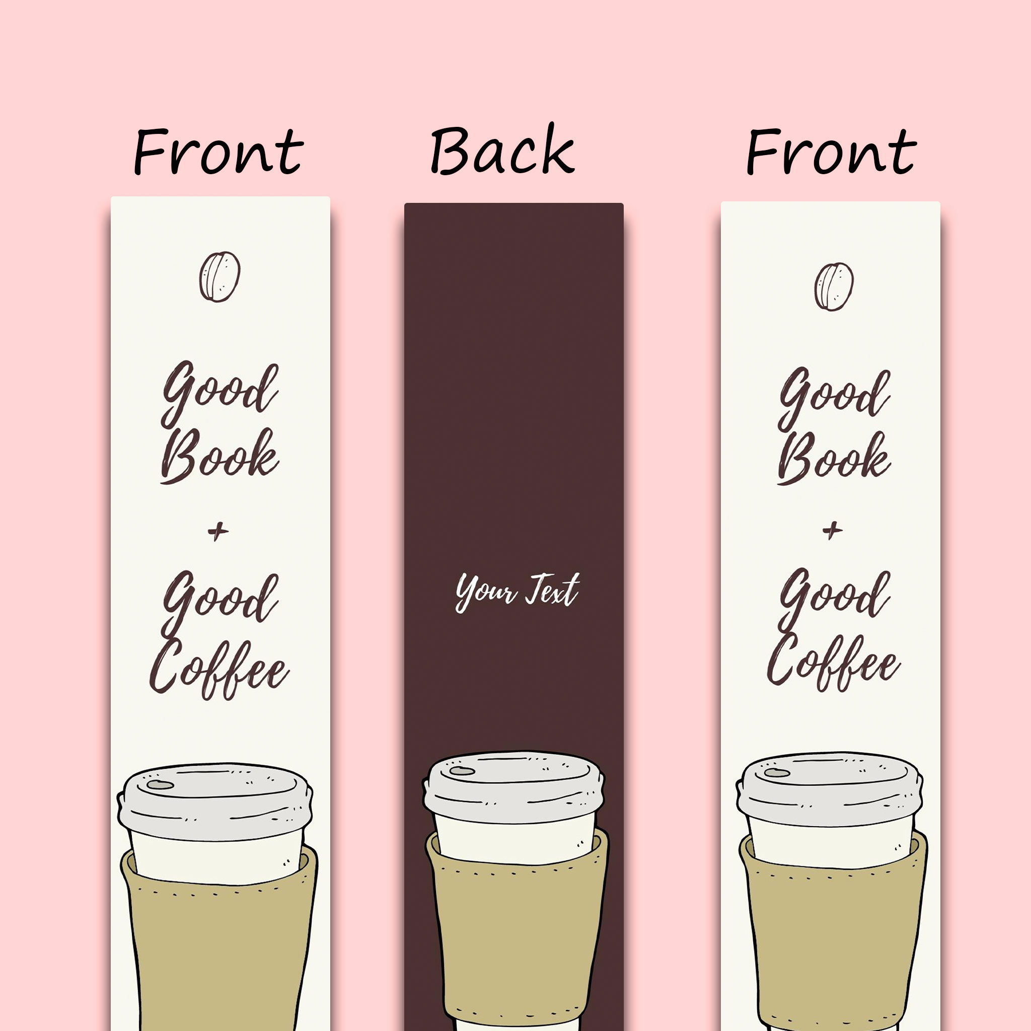 Coffee Theme Bookmark Personalized