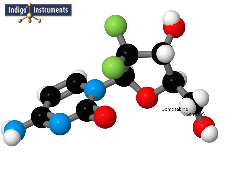 Gemcitabine Pancreatic Cancer Drug Structure Model made with Indigo