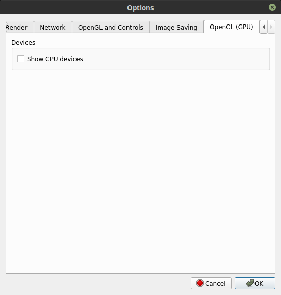 Options Dialog Indigo Renderer